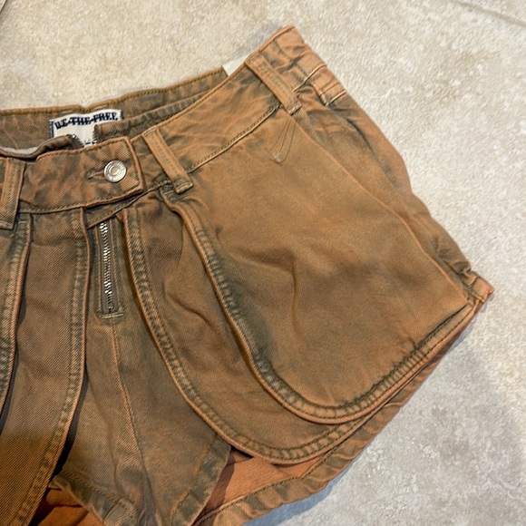NEW! Free People We the Free Prince Street Denim Shorts 29 Skort - Picture 4 of 10